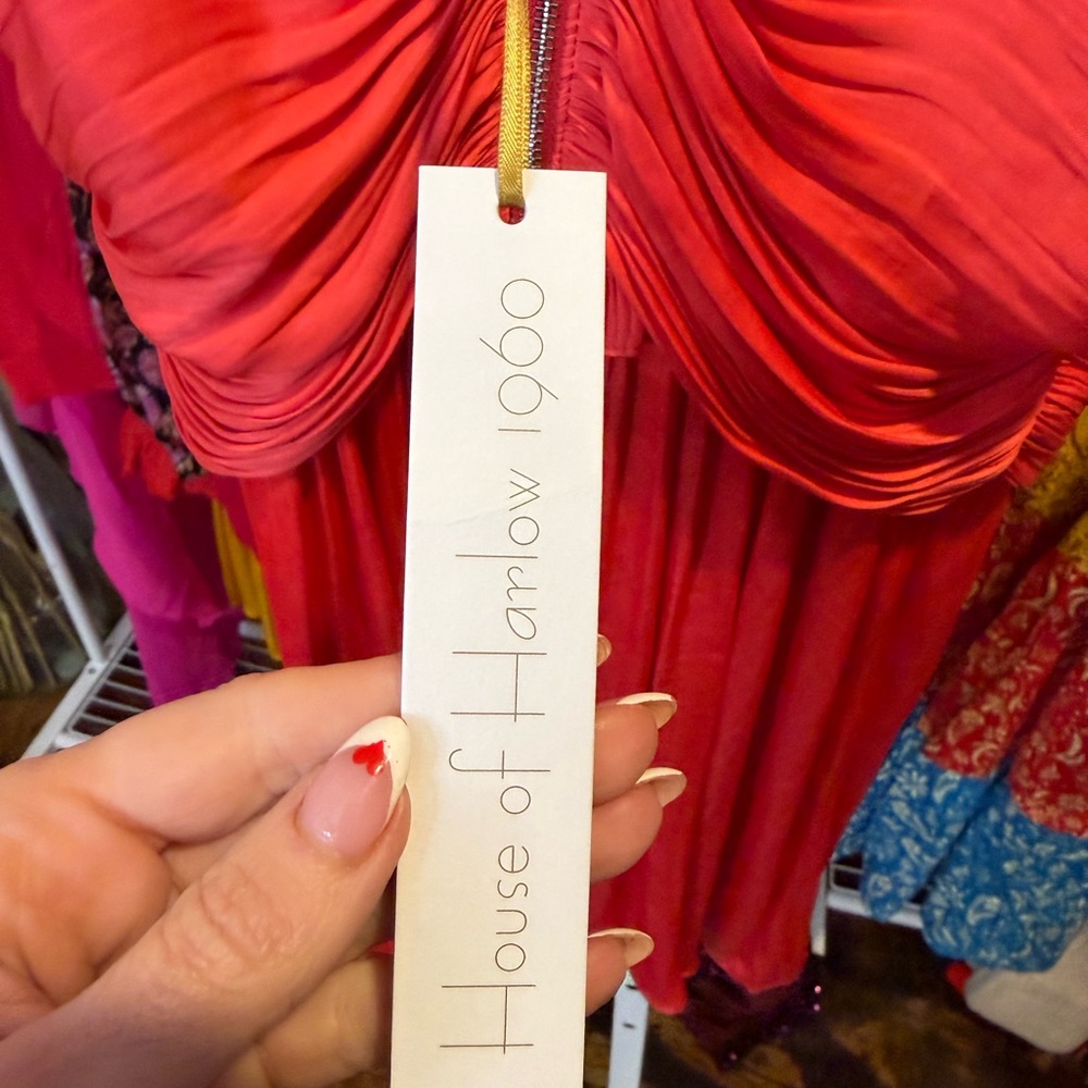 NWT House of Harlow 1960 Keyhole Draped Mini Dress - Picture 9 of 10